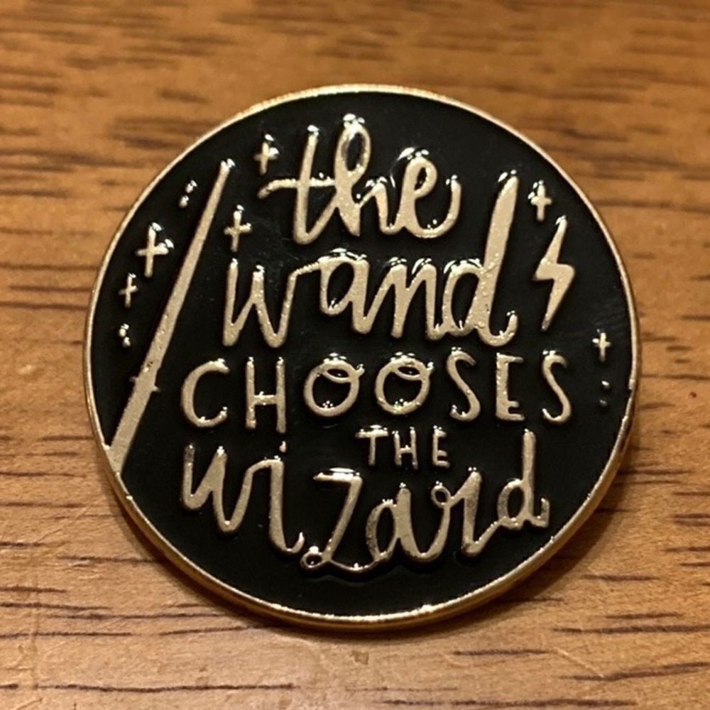 Wand Chooses the Wizard enamel pin